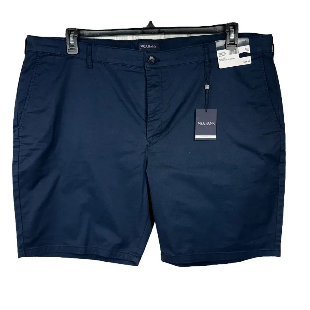 Jos. A. Bank Mens SZ 46R Comfort Stretch 9 in Shorts Tailored Fit Navy Blue New